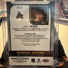 Rookie Autos Jan Jenik Arizona Coyotes Opeechee Platinum 21-22