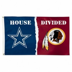 Washington Redskins vs Dallas Cowboys HOUSE DIVIDED 3×5 Flag
