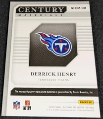 SSP JSY /49 DERRICK HENRY CENTURY MATERIALS ✨3 CLR PATCH 2020 National Treasures