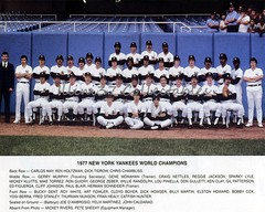 1977 NEW YORK YANKEES BASEBALL WORLD SERIES CHAMPIONS 8X10 TEAM PHOTO