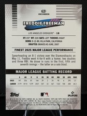 2026 Topps Finest Freddie Freeman Uncommon Mini Diamond Refractor #163 Dodgers
