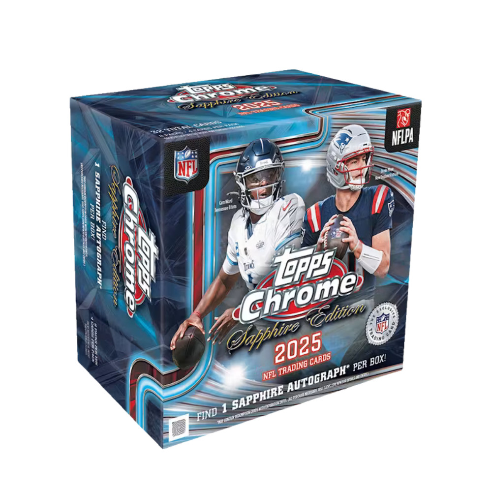 🏈 NFL 2025 Topps Chrome Sapphire Box Rip N Ship