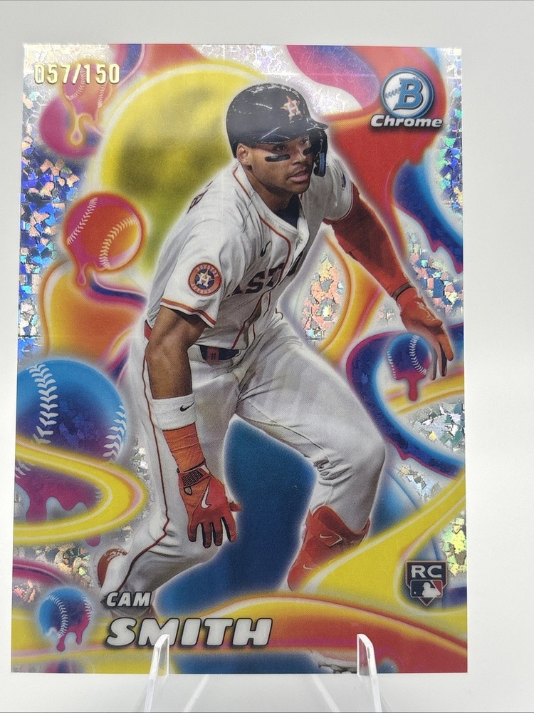 2025 Bowman Chrome Cam Smith Melt Mashers Mini Diamond 057/150 RC Astros
