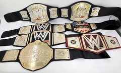 WWE Kids Toy Replica Championship Wrestling Belts ~ Mattel Jakks ~ Lot of 7