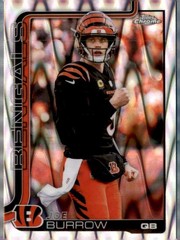 2025 Topps Chrome #61 Joe Burrow Ray Wave Refractor