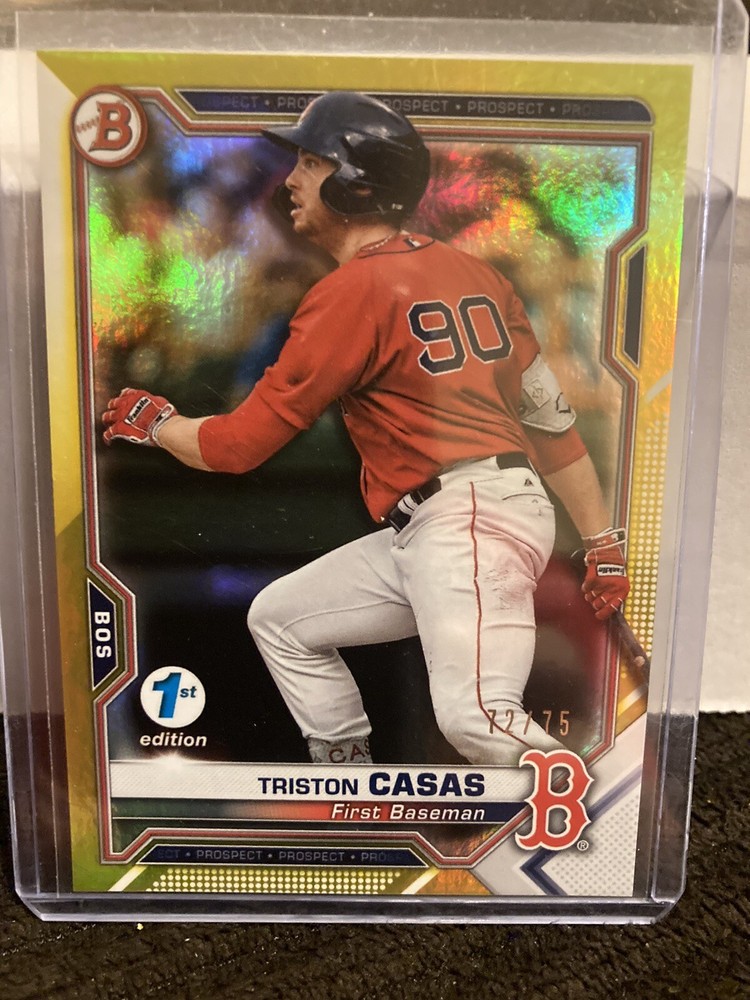 2021 Bowman 1st Edition Paper Yellow /75 Triston Casas #BFE-84 Red Sox