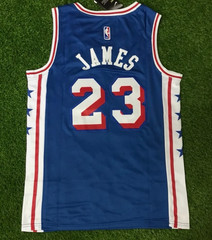 Philadelphia 76ers Lebron James#23 Blue Swingman Limited Stitched Size S-2XL