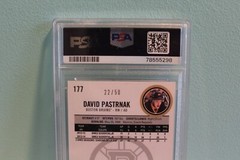 David Pastrnak 2014 O-Pee-Chee Platinum Seismic Gold RC Card #’d 22/50 PSA 8