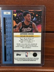ANFERNEE SIMONS 2025-26 TOPPS CHROME COSMIC GREEN SPACE DUST REFRACTOR 44/75