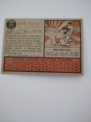 1962 Topps Raw #375 Ron Fairly