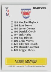 Chris Morris #371 1990-91 Nba Hoops Nets