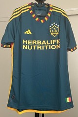 LA Galaxy Adidas Authentic Away Soccer Jersey Mystery Green 2023-2024 #HI1873