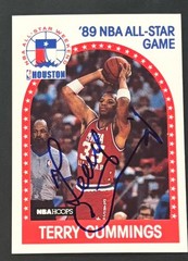 1989 Hoops All Star Terry Cummings Auto Autographed Card