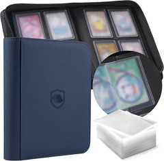 Top Loader Binder 9 Pocket, Holds 360 Toploaders, 100 Toploaders INCLUDED | Topl