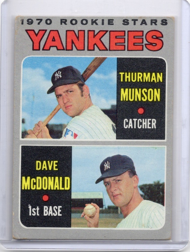 1970 Topps #189 Yankees 1970 Rookie Stars (Thurman Munson / Dave McDonald)