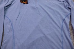 Rhoback Shirt Womens Large 2024 NCAA Final Four Phoenix Quarter Zip Blue Stripe