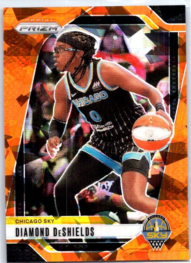 2024 Panini Prizm WNBA #8 Diamond DeShields Ice Orange Prizms