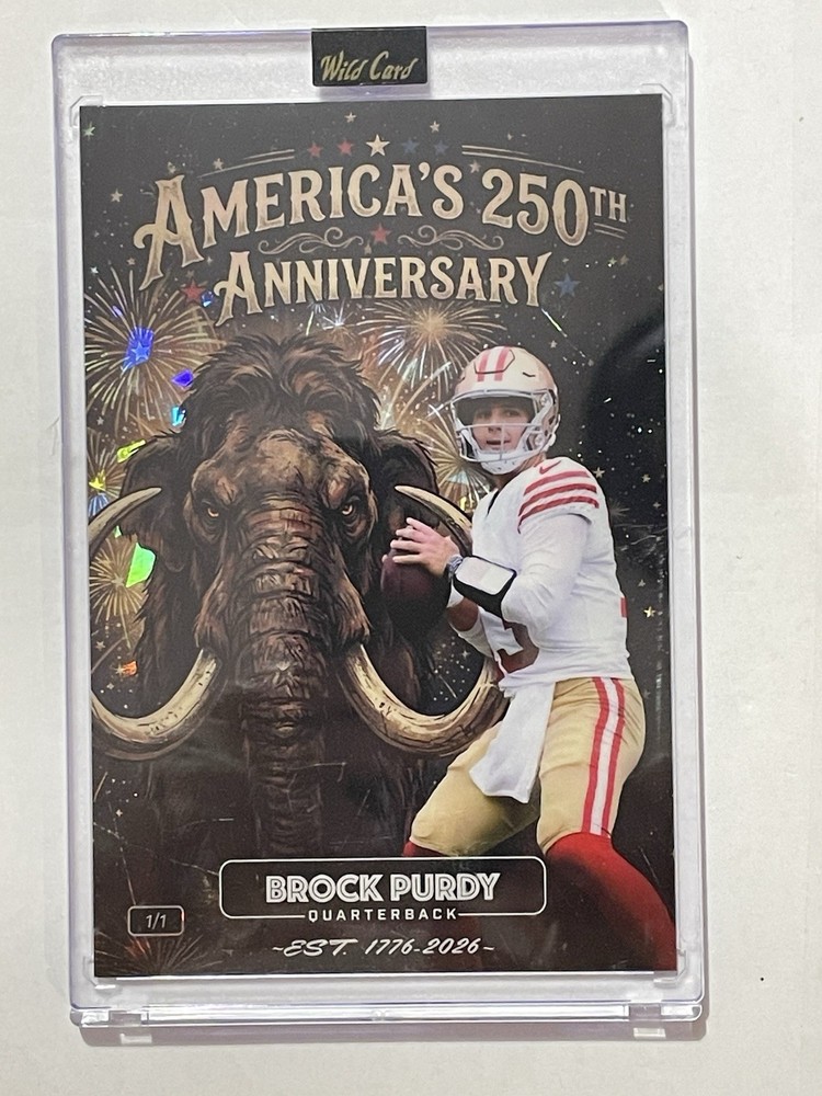 Brock Purdy Dino Might Mammoth America 250th Anniversary 1/1 Fireworks SF 49rs