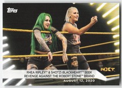 2021 Topps WWE Women&rsquo;s Division Rhea Ripley Shotzi Blackheart #57