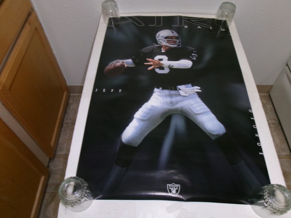 Original Oakland Raiders Jeff George Costacos 1997 Poster-AIR RAIDER-23×35-MINT!