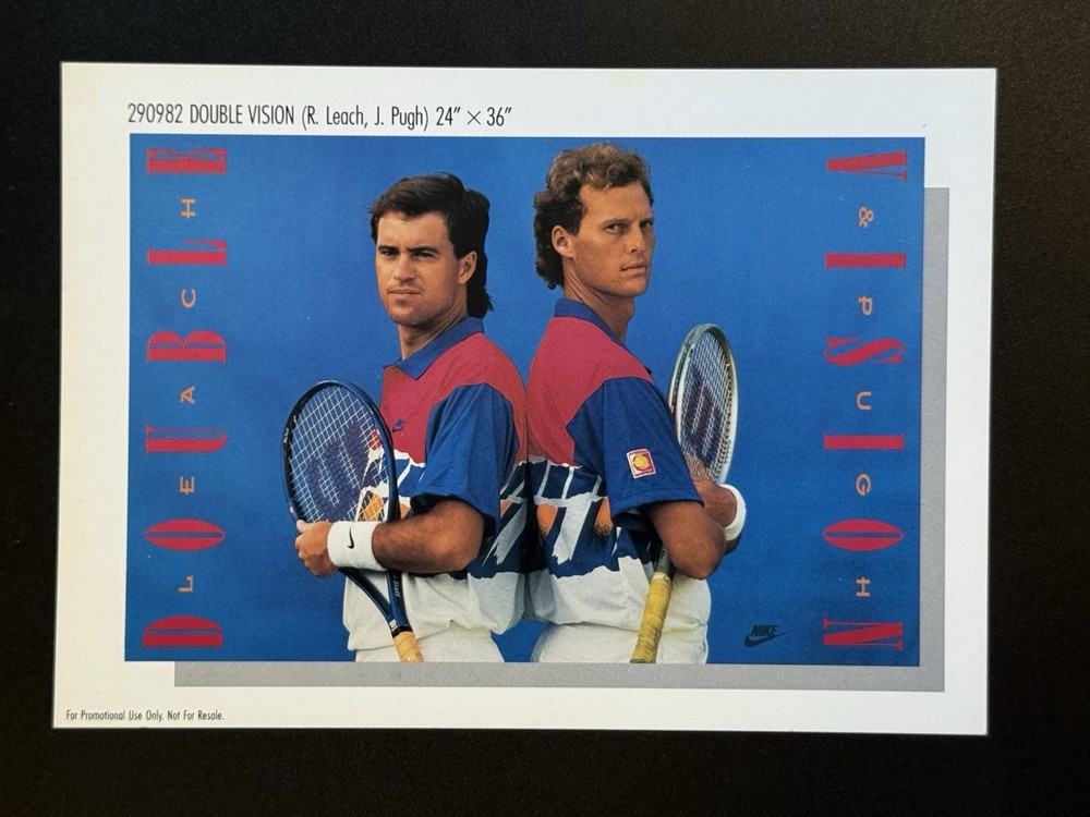 Vintage Jim Pugh & Rick Leach Nike Poster Card 5×7 Inches Double Vision #290982