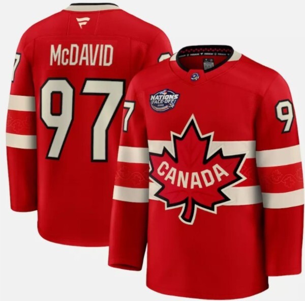 Connor McDavid Team Canada 4 Nations Jersey Red All STITCHED 2025 G1N