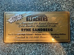 1993 Bleachers 23 KT Gold Ryne Sandberg Card Set /10000 HS, College, Phillies