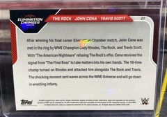 2025 WWE Topps NOW The Rock John Cena Travis Scott @ Elimination Chamber