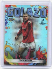2021-22 Topps Chrome #G-8 Eric Cantona Golazo Aqua Refractor /199