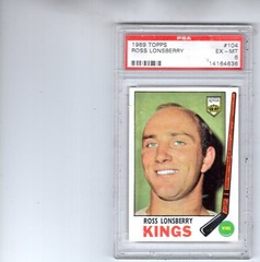 1969-70 Topps Ross Lonsberry Los Angeles Kings #104 PSA 6