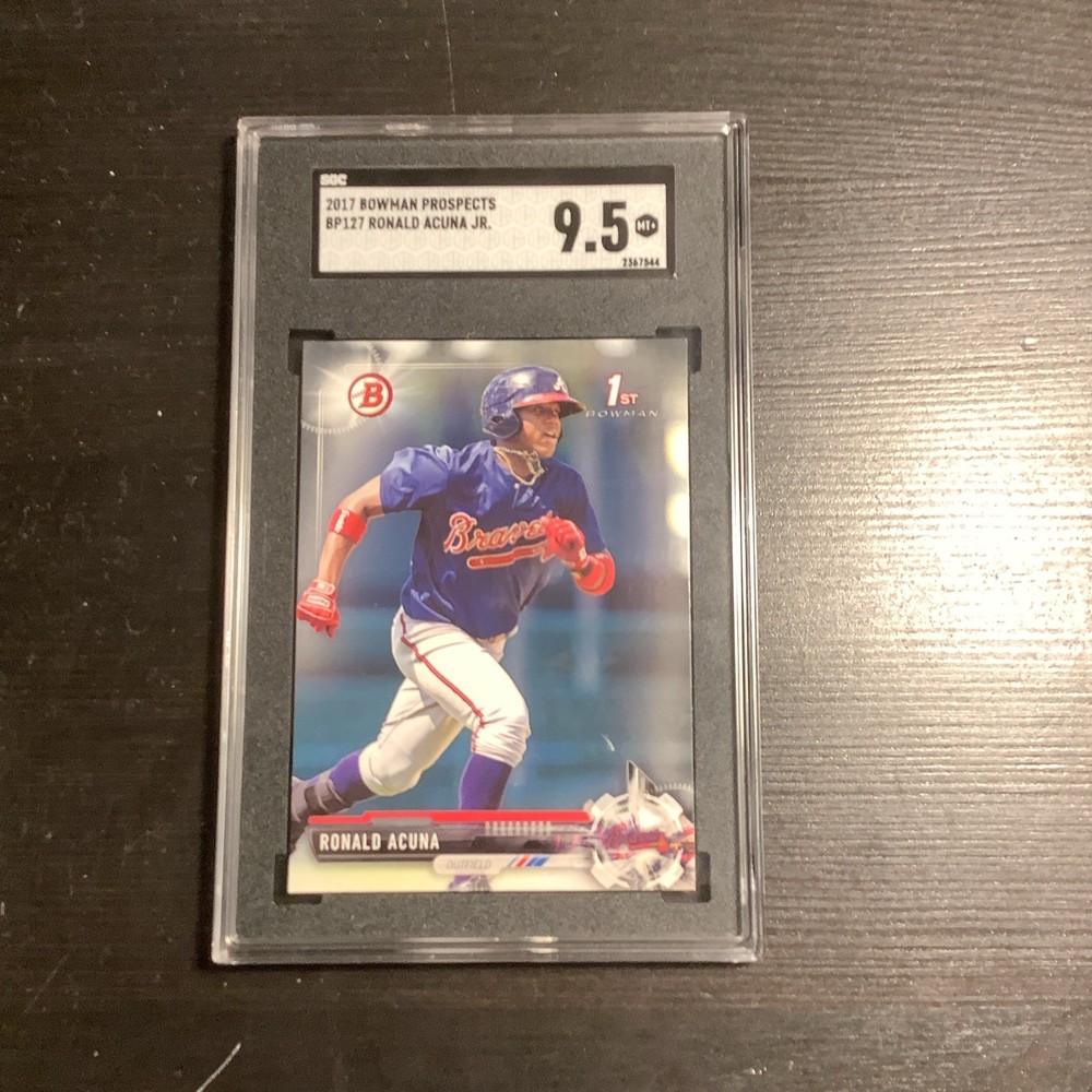 2017 Bowman Prospects Ronald Acuna Jr. BP127 1st Bowman Braves SGC 9.5