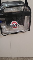Ohio State Crossbody Carryall Clear Bag w/Zipper 12&Prime;x12&Prime;x6&Prime;