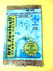 2000 Pacific Private Stock Football empty card wrapper – Retail – 5 cards