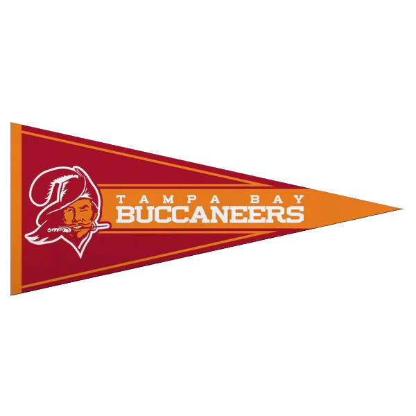 Tampa Bay Buccaneers Retro Mini Pennant 4”x9&Prime; NFL Felt Flag Football Dorm