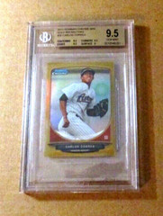 2013 BOWMAN CHROME MINI GOLD REFRACTOR CARLOS CORREA # 30 BGS 9.5 /50 RC ROOKIE