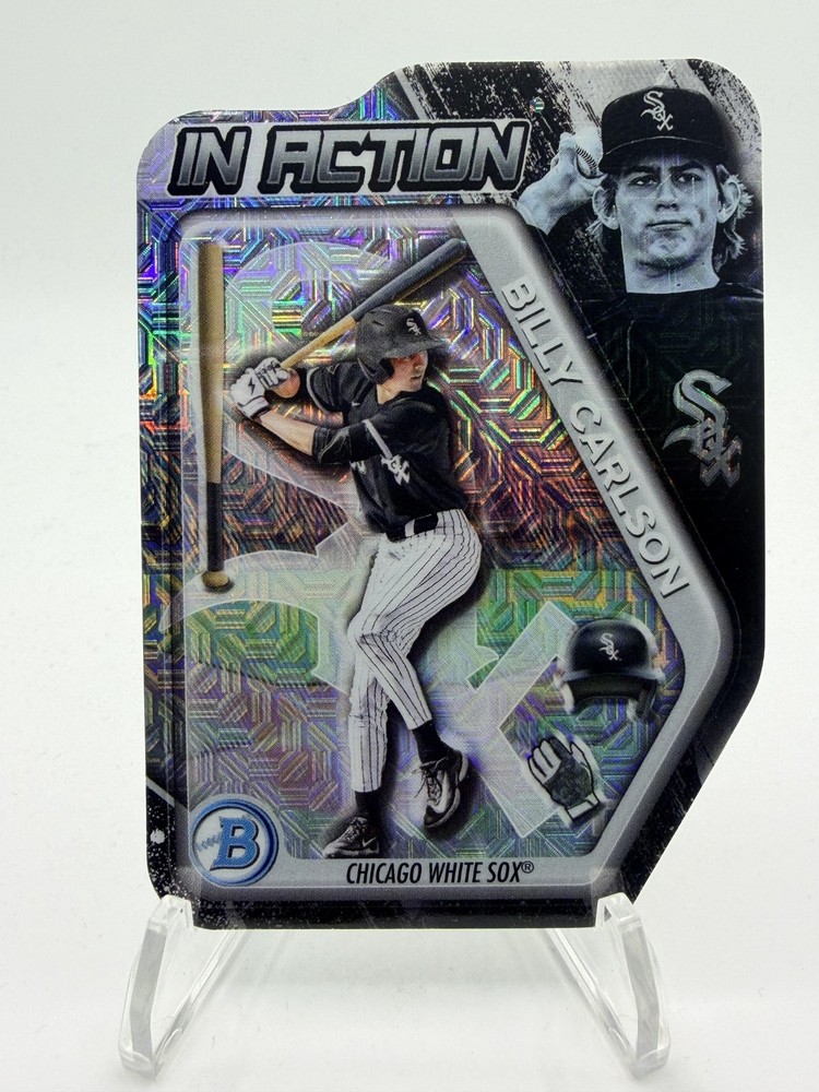 2025 Bowman Draft #BIA-19 Billy Carlson Bowman In Action Mojo Refractor