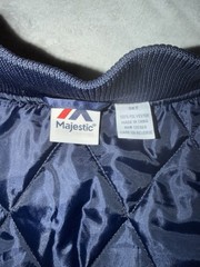 Majestic Boston Red Sox MLB Snap Button Jacket Navy Blue/Red/White, Size 3XT