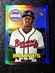 2018 Ronald Acuna Jr Topps Heritage Chrome Purple Refractor Rookie #THC-580 RC💜