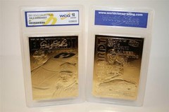 DALE EARNHARDT 2001 23KT Gold Card Sculptured GM GOODWRENCH #3 – Graded GEM MINT