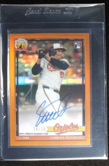 2026 Topps Chrome Samuel Basallo Orange /25 ON CARD AUTO #91CA-SB Orioles RC