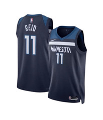 Nike Adult Minnesota Timberwolves Naz Reid #11 Navy Swingman Jersey