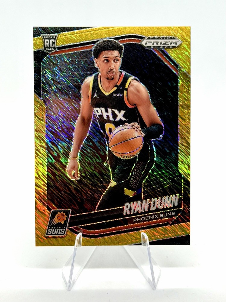 Ryan Dunn 2024 Panini Prizm Black RC Rookie Gold Shimmer FOTL /10 #203 Suns