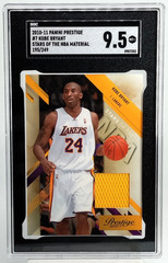 /249 Kobe Bryant Patch Game Worn SGC 9.5 2010-11 Prestige Stars NBA Material #7