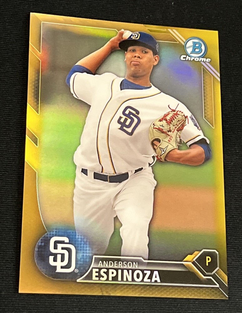 2016 Bowman Draft Chrome Gold Refractor /50 Anderson Espinoza #BDC-140 Padres