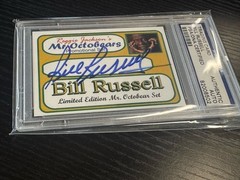 Bill Russell Signed Reggie Jackson&rsquo;s Mr. Octobears Promotional SP PSA/DNA Cert!