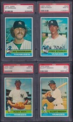 PSA 9 1976 Topps #406 Ed Herrmann New York Yankees 1-CARD ONLY READ