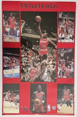 Vintage 1985 Starline Rookie RC Michael Jordan Chicago Bulls Poster 22 x 34 -SL