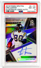 2018 Panini Spectra #IL-CC Cris Carter Illustrious Legends Auto /25 PSA 8 NM-MT