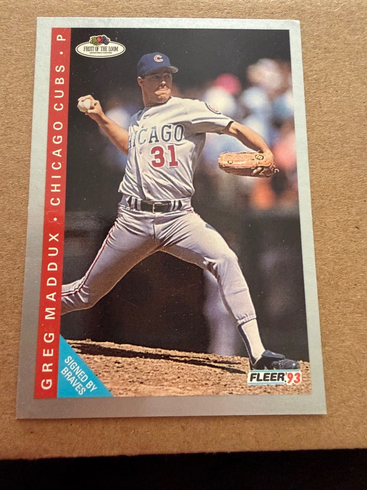 1993 Fleer Fruit of the Loom #39 Greg Maddux