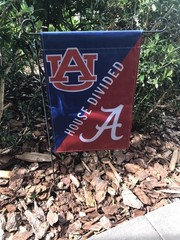 NEW Auburn vs. Alabama House Divided Garden Flag